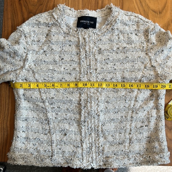 Lafayette 148 Tweed Fringe Jacket - Picture 7 of 8